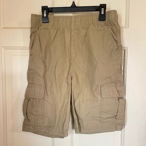 The Children's Place Shorts Boy 14 Cargo Adjustable Waist Khaki/Gray Bundle Of 2